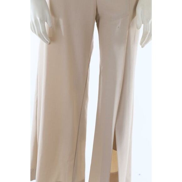 VANESSA PALMER Beige Cut Out Double Slit Wide Leg Pants Size 4 - Picture 6 of 12